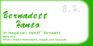 bernadett hanto business card